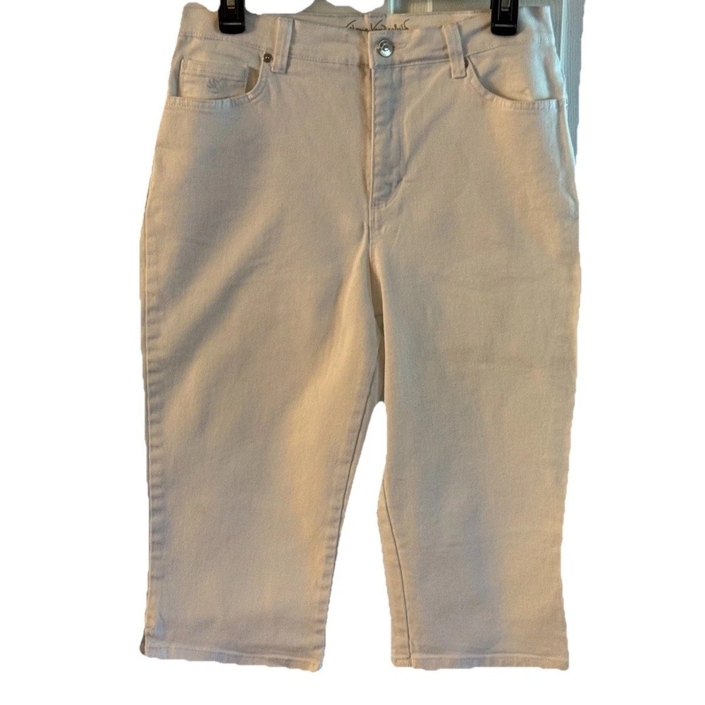 GLORIA VANDERBILT Jean Capris White Amanda Skimmer Women's Size 8 Preowned
